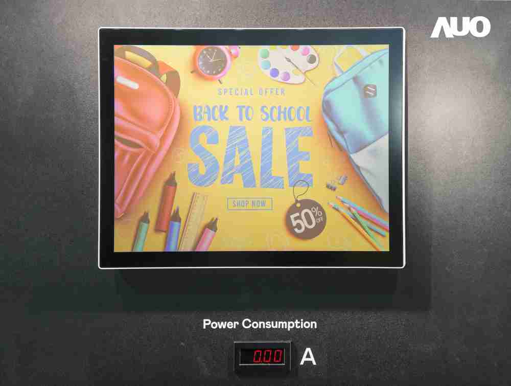 银河集团展示胆固醇液晶超低耗能户外全彩显示器，，，，ChLC（胆固醇液晶）以双稳态技术使静态显示零功耗，，具省电、、、、高彩度、、环保的特性，，，还整合软硬件系统解决方案，，可透过单一云端平台管理